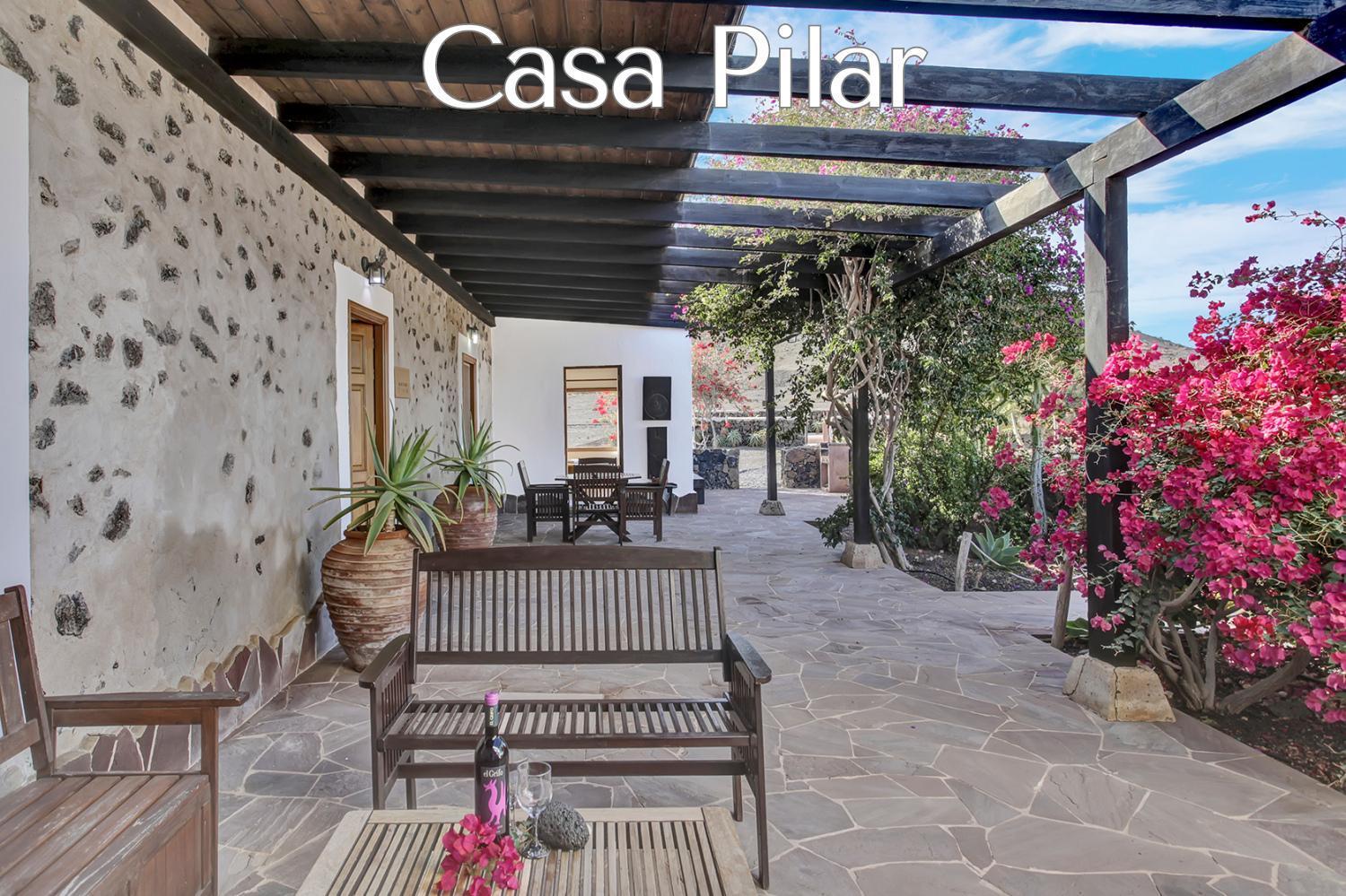 Casa Pilar, Aurora y Tarabilla en Finca Ecológica Teguitar Exterior foto